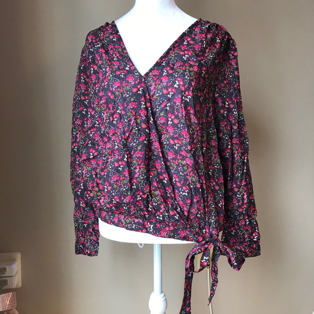 BNWT Lucky Brand Floral Wrap Top, medium